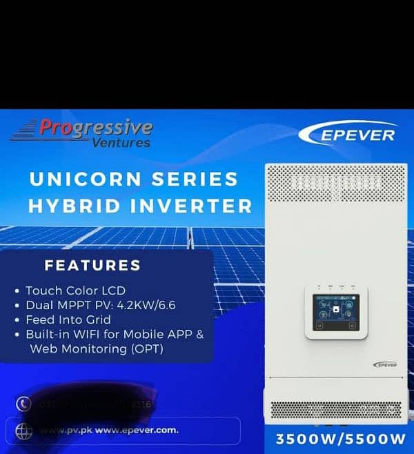 EPEVER INVERTER 3.5KW & 5.5KW WITH DUAL OUTPUT AND DUAL MPPT CHARGER 2