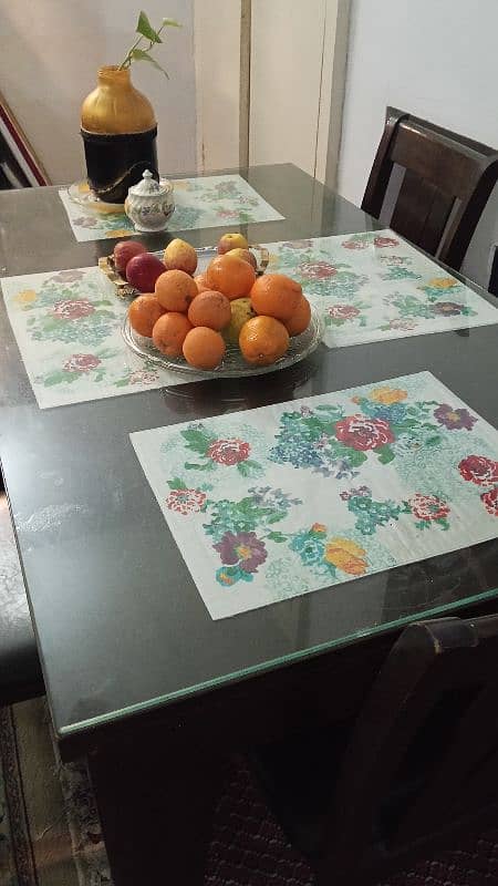 dining table glass top 6 chairs 1