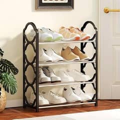 Metal Shoe Storage Shelf, 4-Tier Shoe Rack  PH: 03290570110