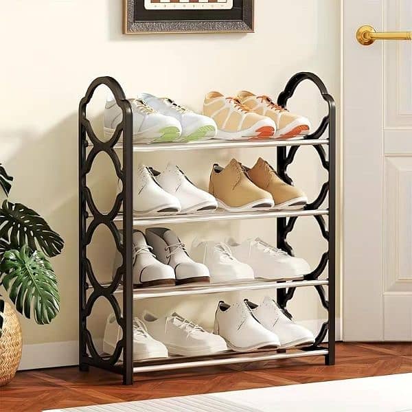 Metal Shoe Storage Shelf, 4-Tier Shoe Rack  PH: 03290570110 0