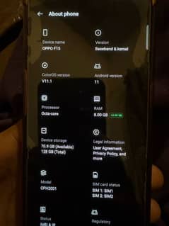 oppo f15° 8+3 ram and 128 gb rom