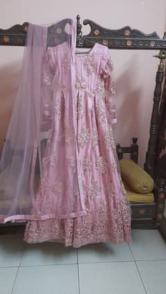 embroided maxi with dupatta