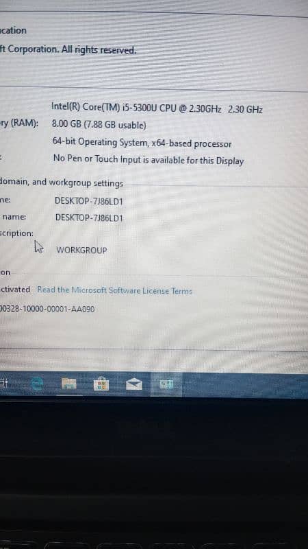 Dell latitude E7250 Core i5 5th Gen 7