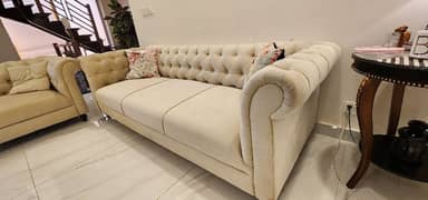 imported Chester cream sofa set 4 seater