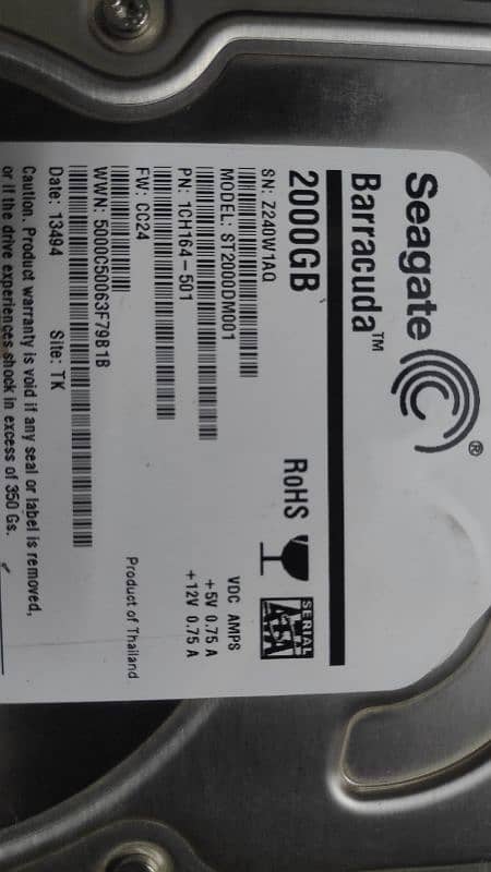 2TB Hard Drive Seagate 64MB Cache SATA 6.0Gb 3.5 Hard Drive 4