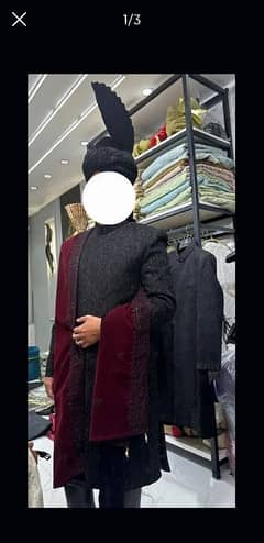 Black Sherwani in 10/10 condition