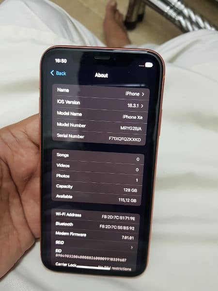 iphone xr 128GB dual. pta 4