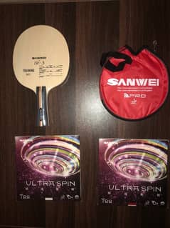 Sanwei TR-3 blade+T88 ultra spin rubber+cover