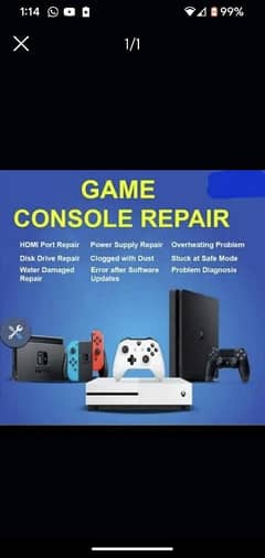 Repair ps3 Ps4 PS5 xbox controller Console games installation