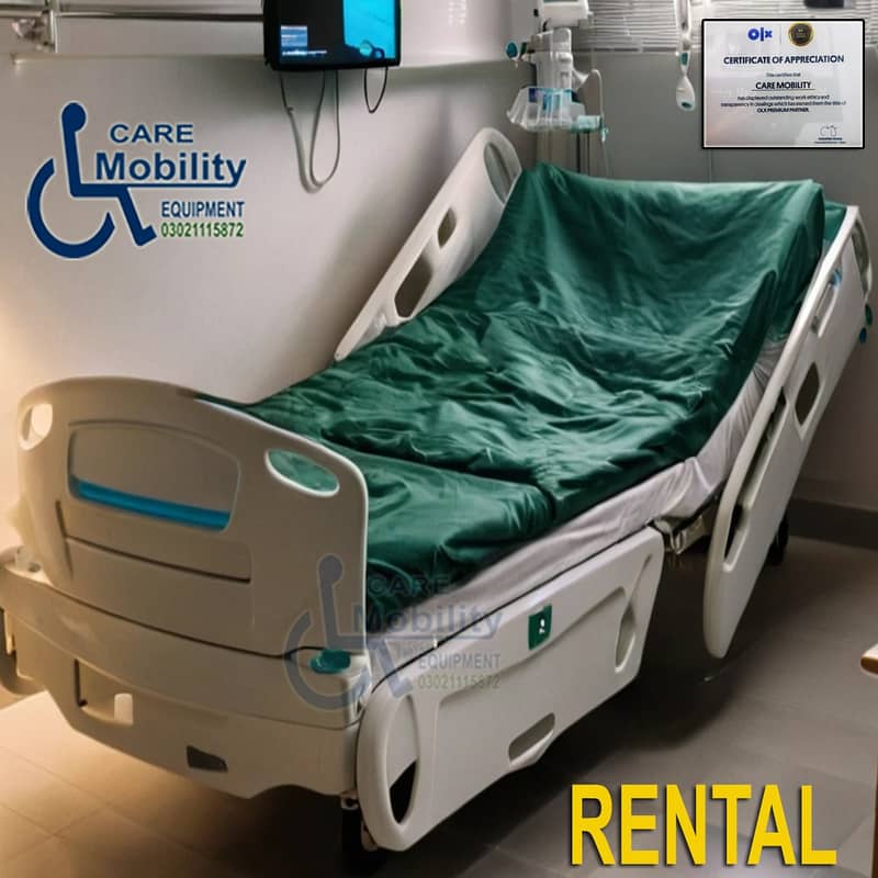 Electric hospital bed | 4 Function Electronic ICU Bed On Rent 1