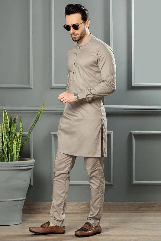 New Men's stiched suit pajama and kameez 7