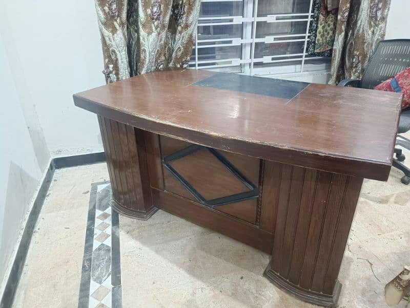 Big Office Working Table Original Wood. Good Condition. 0