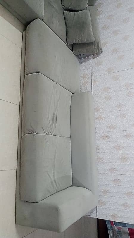 2 L shaped sofa grey colour 0