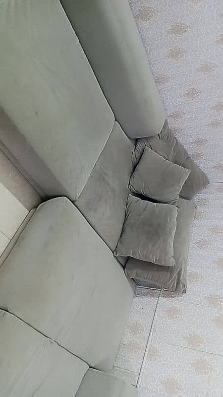 2 L shaped sofa grey colour 1