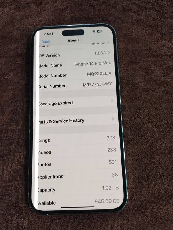 iPhone 14 pro max 1tb JV 7