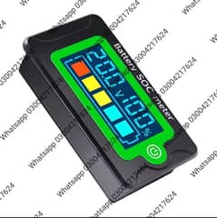 SOC Meter car  Battery Capacity Indicator DC Voltmeter 8-100V Lead A