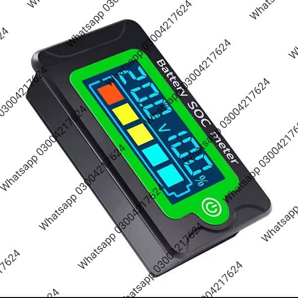 SOC Meter car  Battery Capacity Indicator DC Voltmeter 8-100V Lead A 0