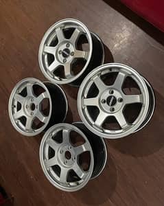 Rays 15 Inch Alloy Rims Branded Wheels Set 4 Pcs