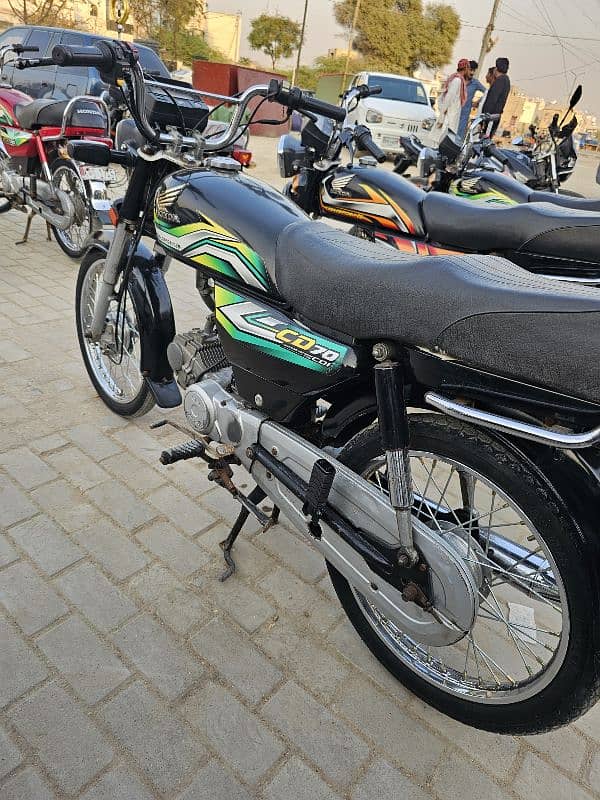 honda cd 70 2023 karachi number first owner 2