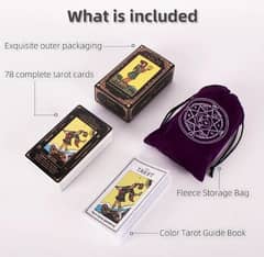 Set of 78 Classic Tarot Cards with Meanings, GuideBook & Storage Bag