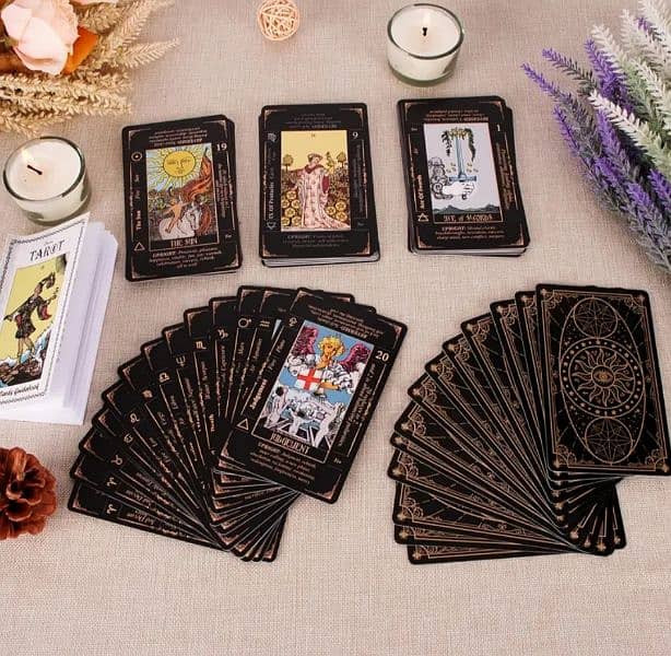 Set of 78 Classic Tarot Cards with Meanings, GuideBook & Storage Bag 5