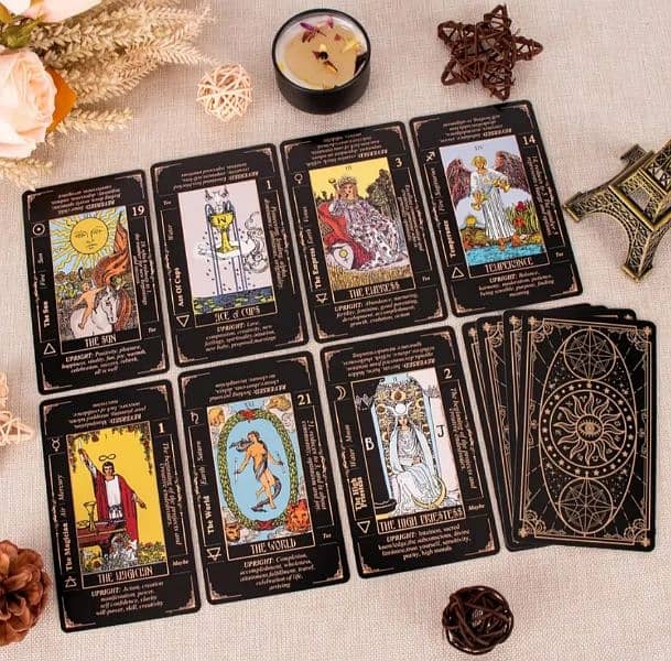 Set of 78 Classic Tarot Cards with Meanings, GuideBook & Storage Bag 6