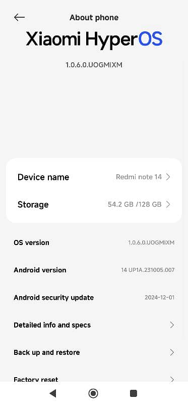 Redmi Note 14 4G  8+8 (16 GB 128 GB Rom 10/10 4