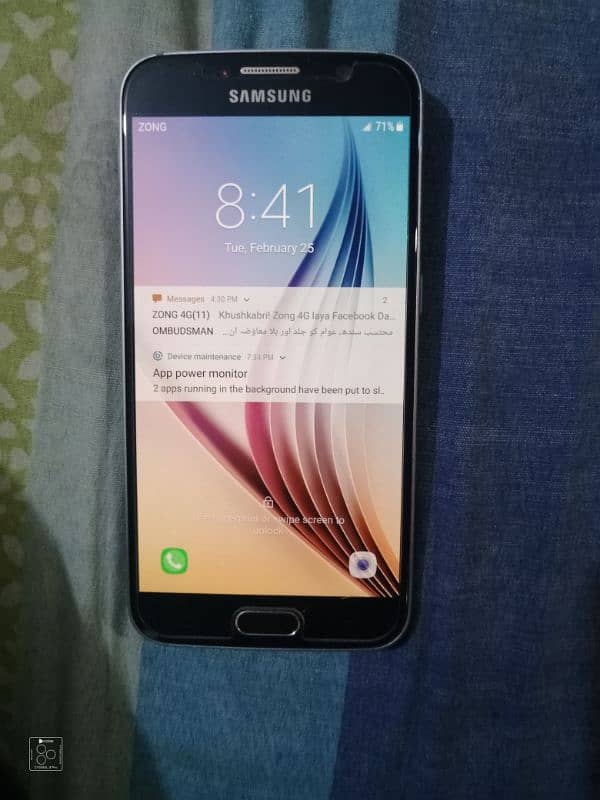 Galaxy S6 Mobile Signal Sim hai PTA Approve hai Ram 3 Memory 32 GB 0