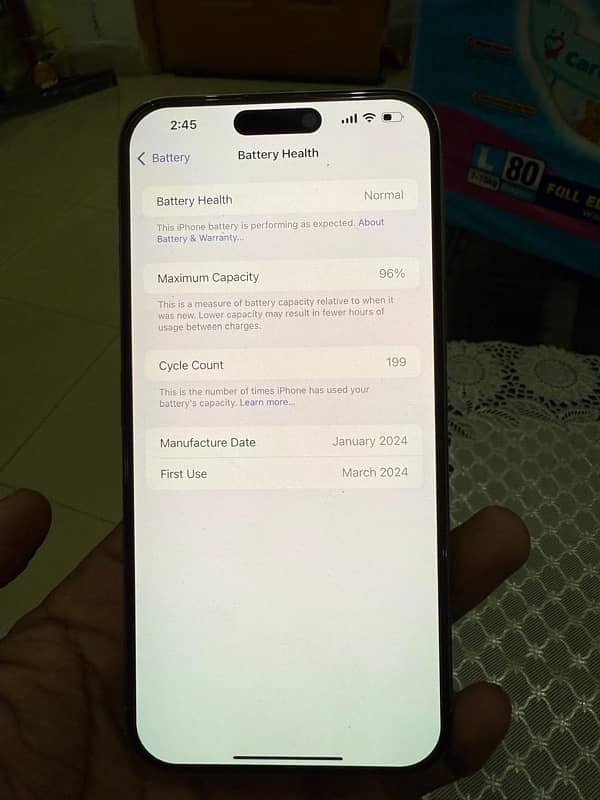 IPHONE 15 pro max 256 gb NON PTA 5