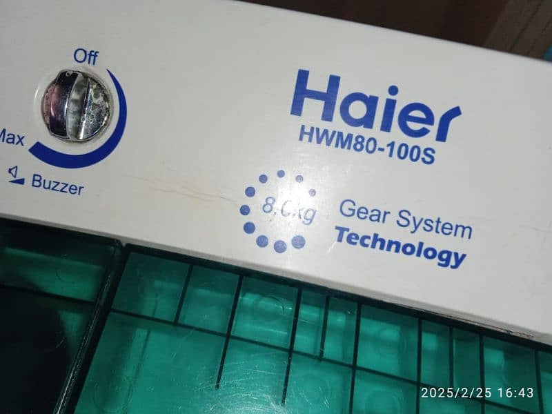 Haier washing machine twin tub model number HWM80-100S 6