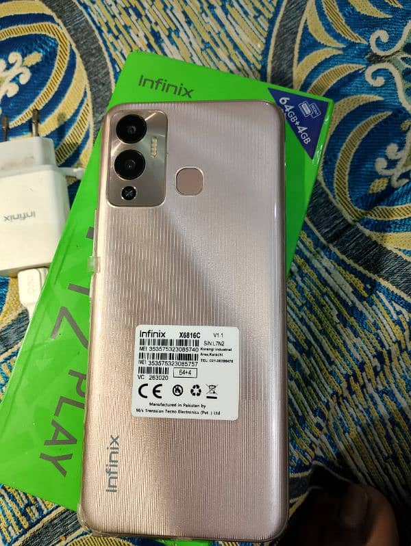 infinix hot 12 play 4+3/64 10/9.5 condition 0