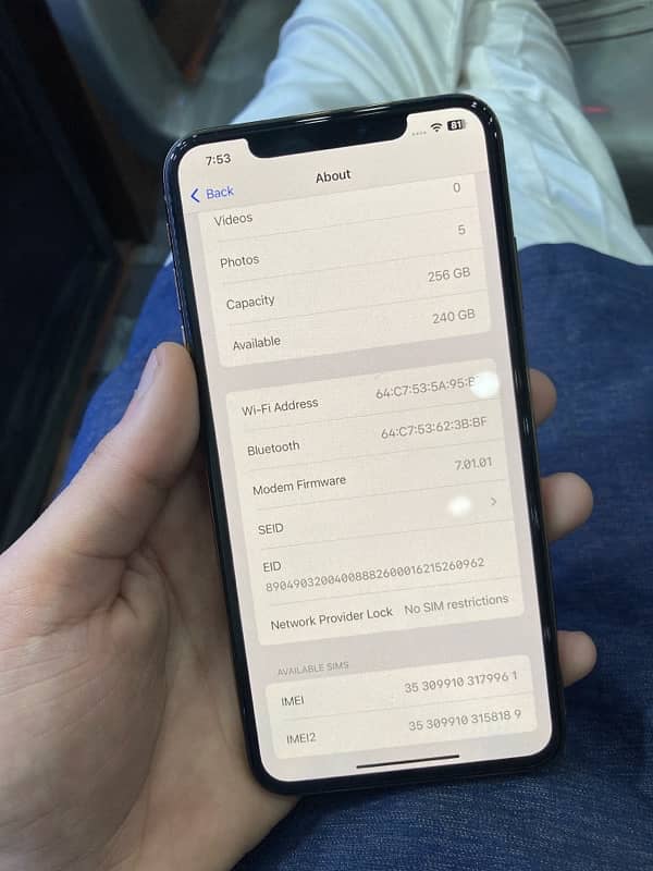 IPHONE XSMAX 256GB 5