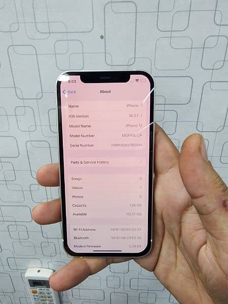 Iphone 12 Non PTA 128GB full sim time 7