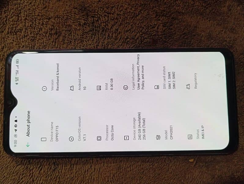 OPPO f15 pta pruf 8\256 13