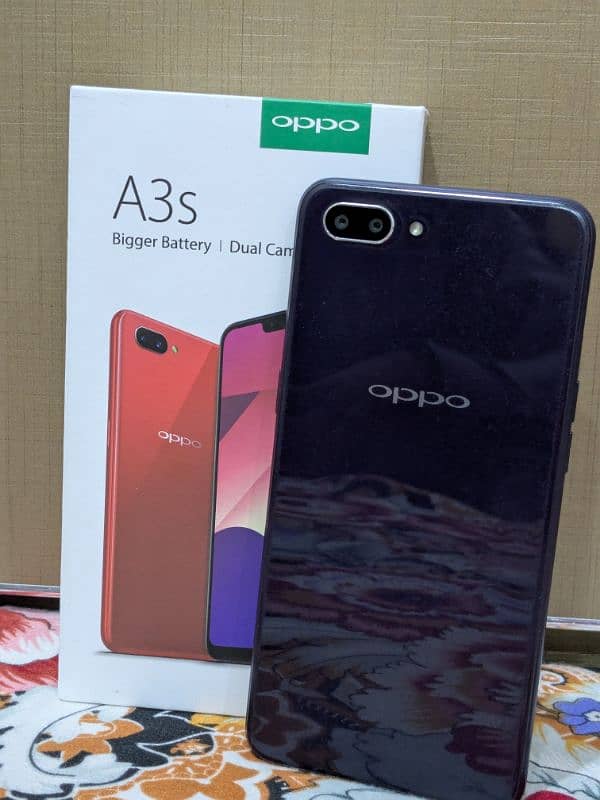 Oppo A3s 2/16 gb 10/10 with box & charger 0