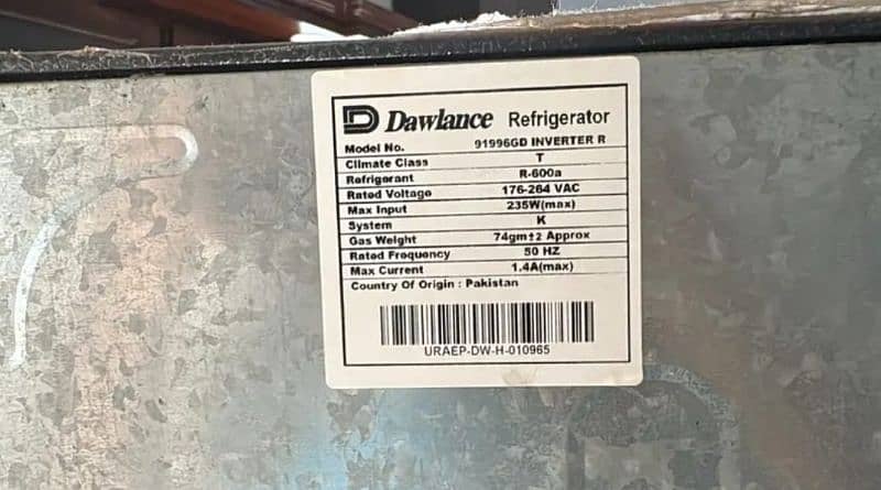 Dawlance inverter fridge 8