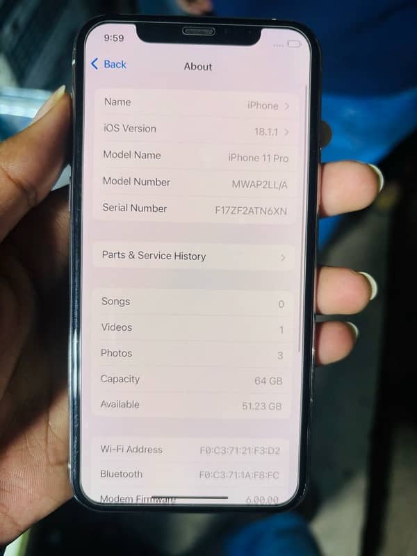 Apple Iphone 11 pro 64gb Pta Approved 79 health 3