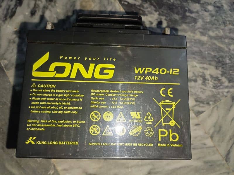 Long 12V - 40Ah (WP40-12) Made in Vietnam (Original) 5