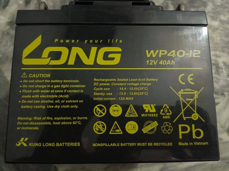 Long 12V - 40Ah (WP40-12) Made in Vietnam (Original) 6