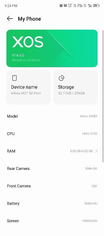 Infinix Hot 50 pro +  8/256 2