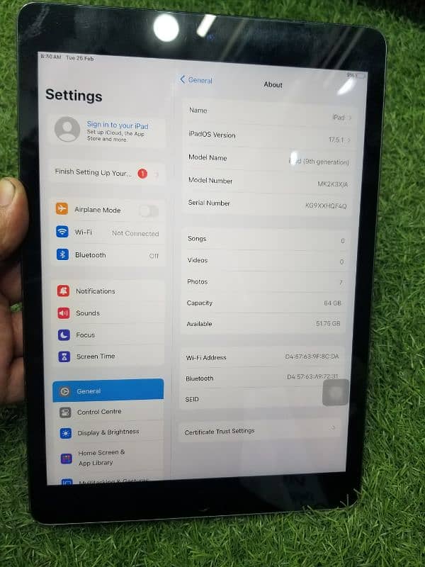 Ipad 9 64gb wifi 7