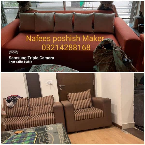 Sofa Poshish / Sofa Repair/ Fabric change / L Shape Sofa / Bed poshish 17