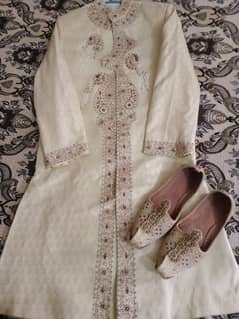 A single time used sherwani and khoosa for sale