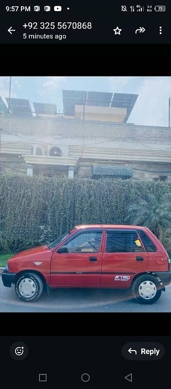 mehran on rent RS 3500 4