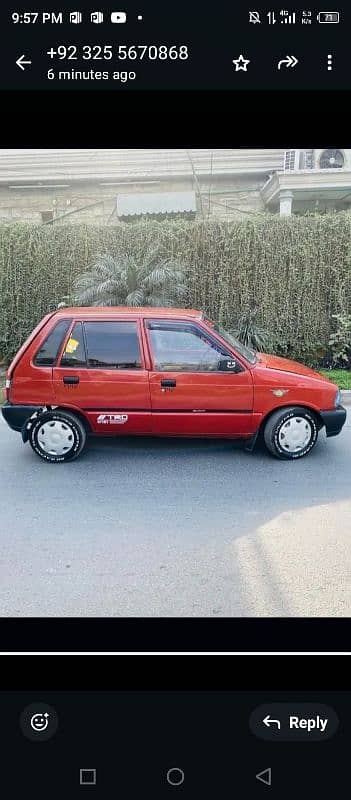 mehran on rent RS 3500 5