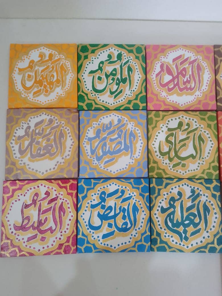 Handmade calligraphy paintings on canvas 1