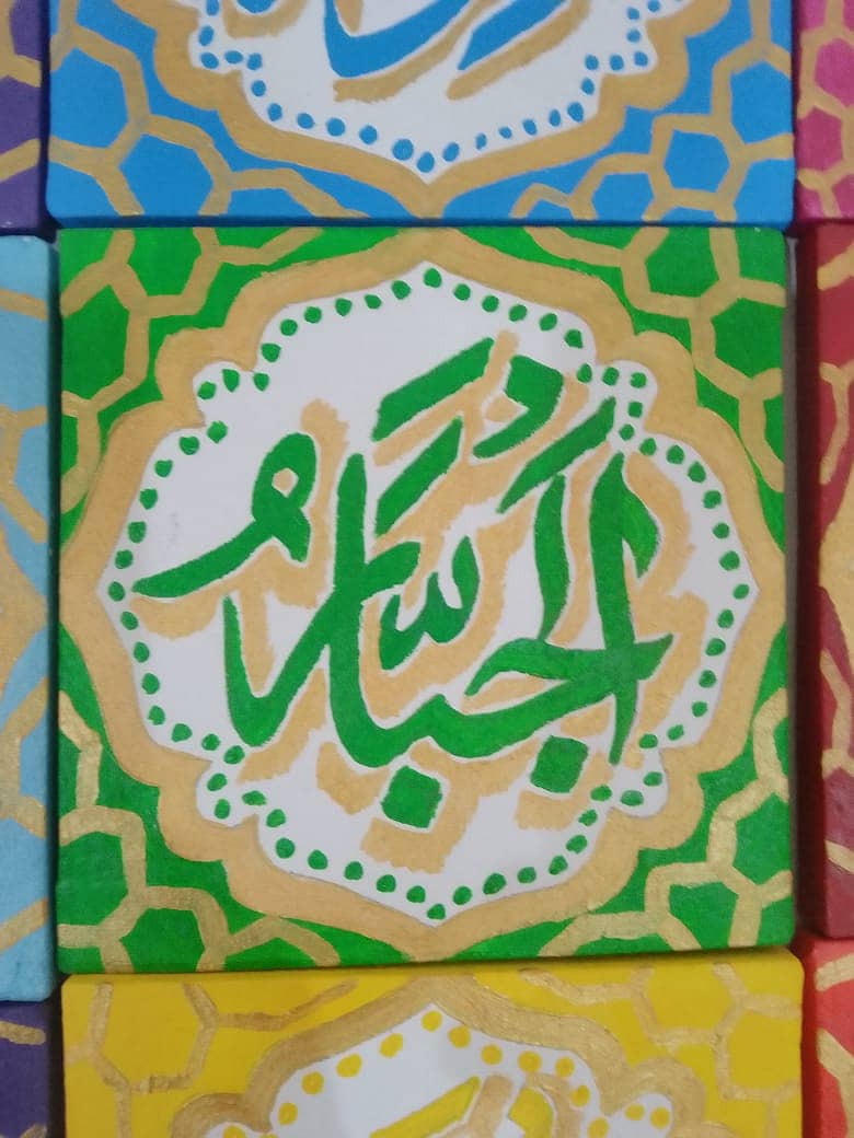 Handmade calligraphy paintings on canvas 2