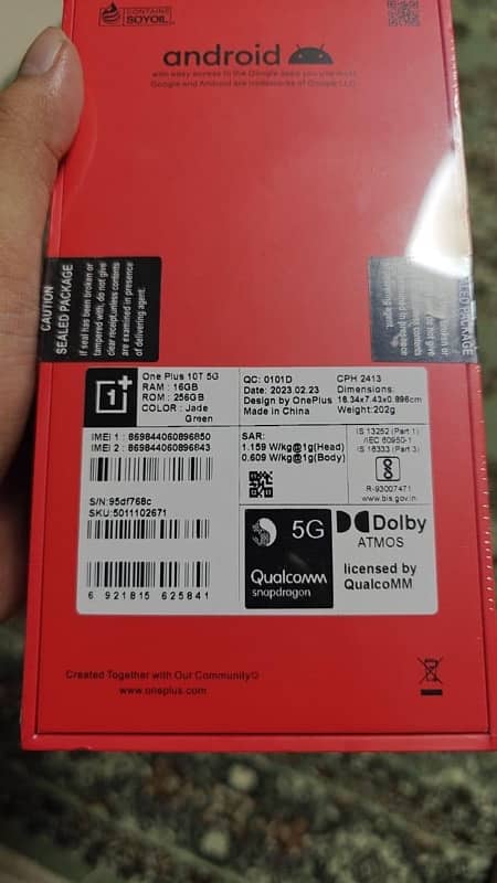 oneplus 10T 16/256 new box pack non pta green colour 5