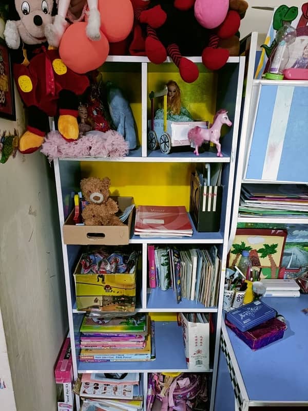 book rack, kids study table and chair 0