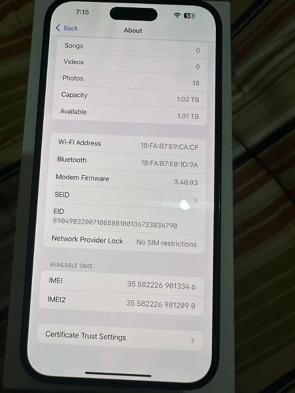 Iphone 14 pro max 1tb Factory unlock Non pta Complete box 7